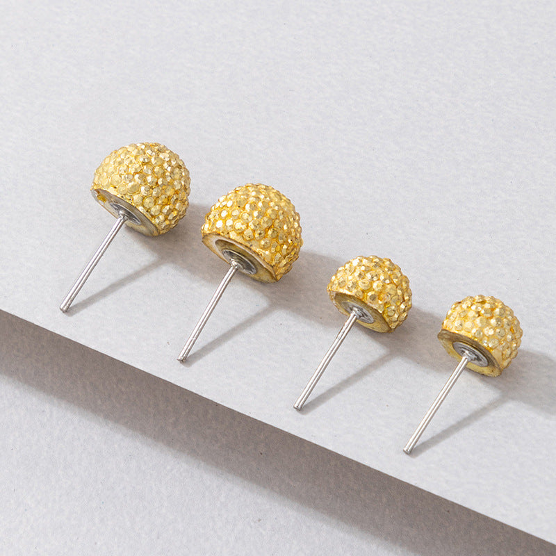 Wholesale Dopamine colorful shiny round bead earrings